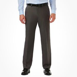 Haggar Men's Classic Fit Stretch Charcoal Grey Dress Pants 50Wx29L - NWT